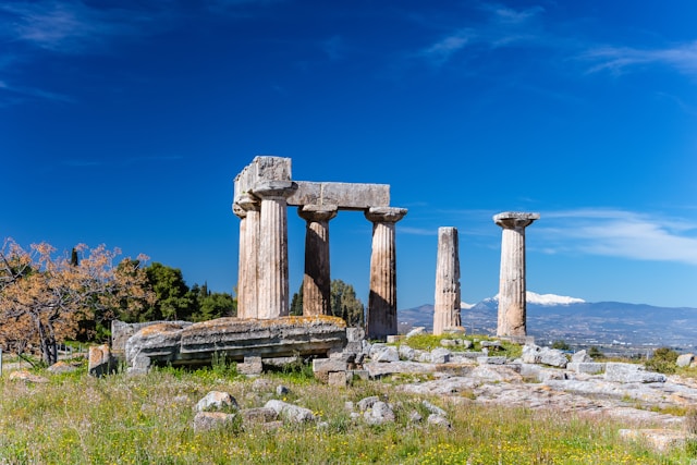 The ancient marketplace of Corinth
