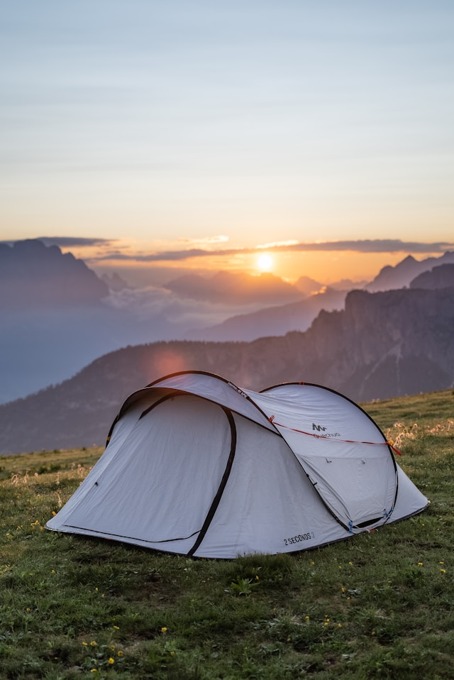 tent in the field